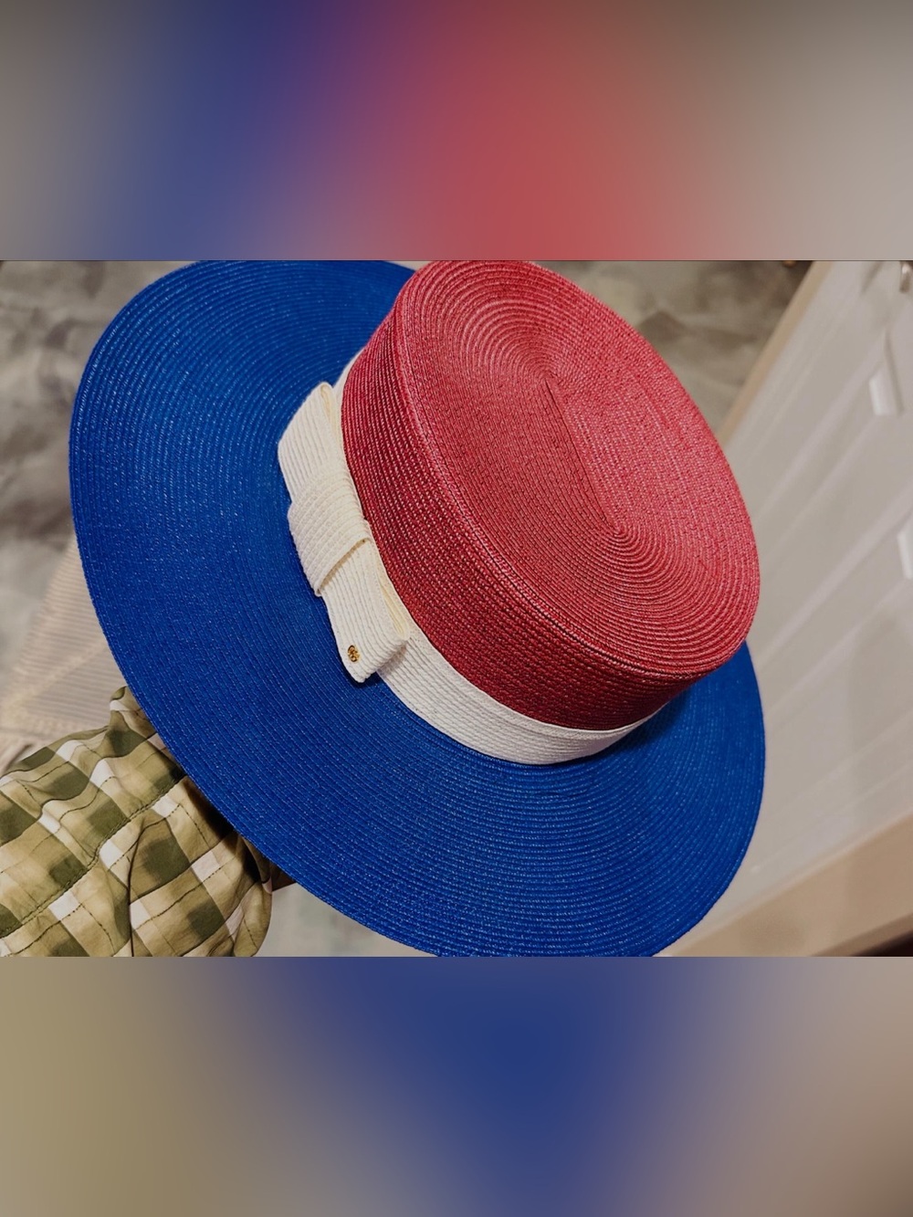 BRAND NEW GUCCI ALBA TRECCIA HAT - Picture 2 of 5